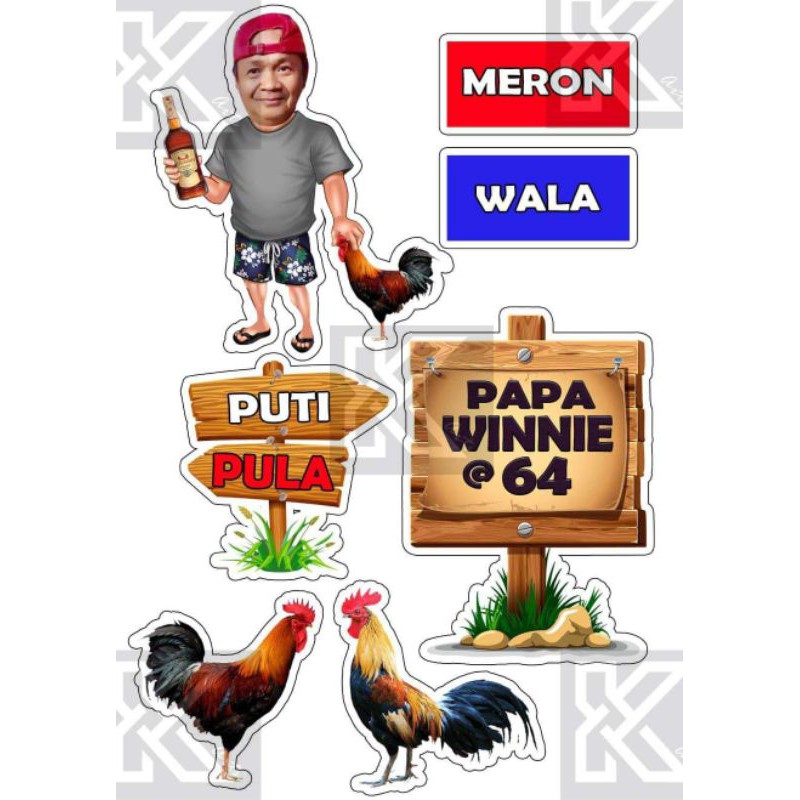 Sabong Manok Na Pula Cake Topper Lazada Ph