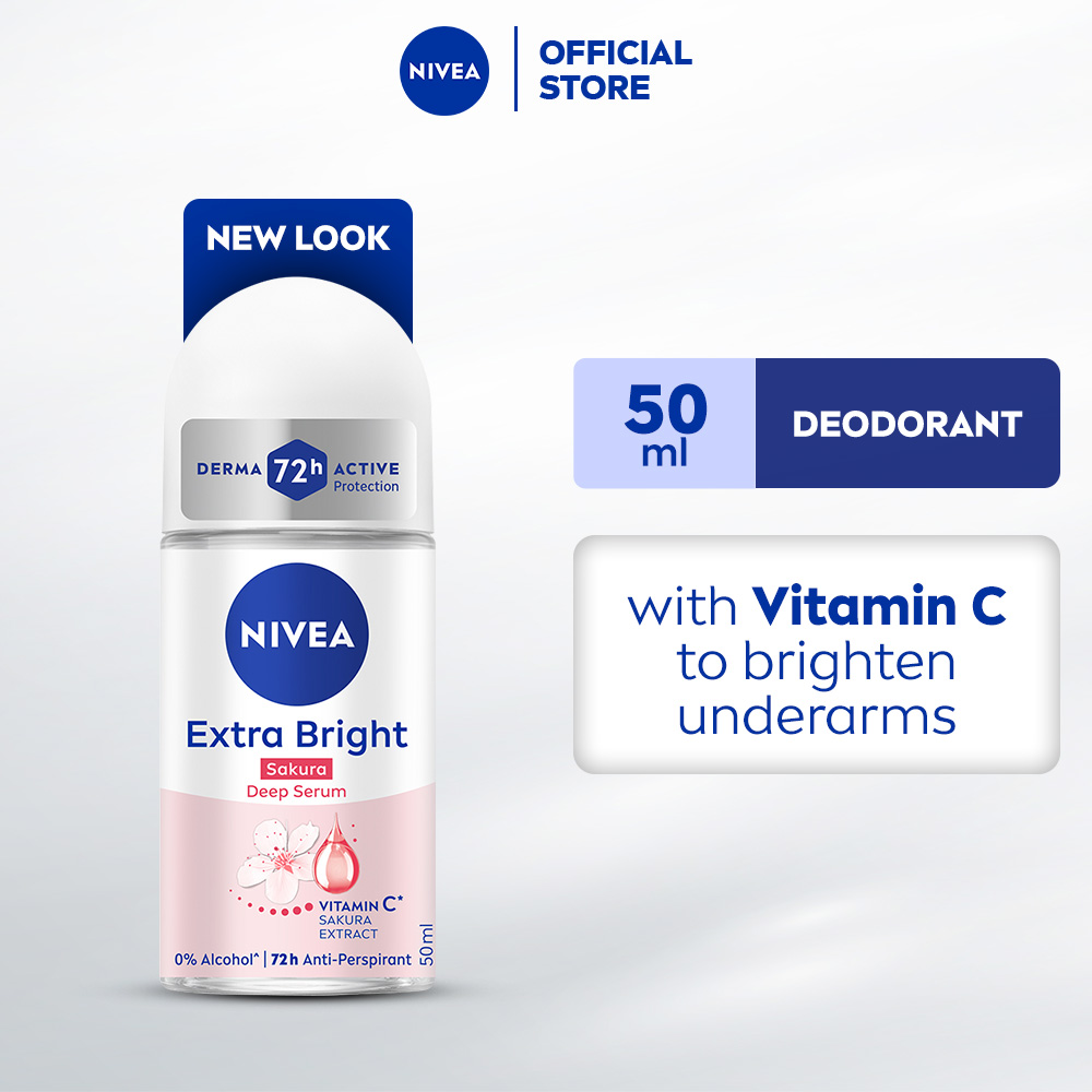 NIVEA Deodorant Brightening Powder Antiperspirant Roll-on, 50ml