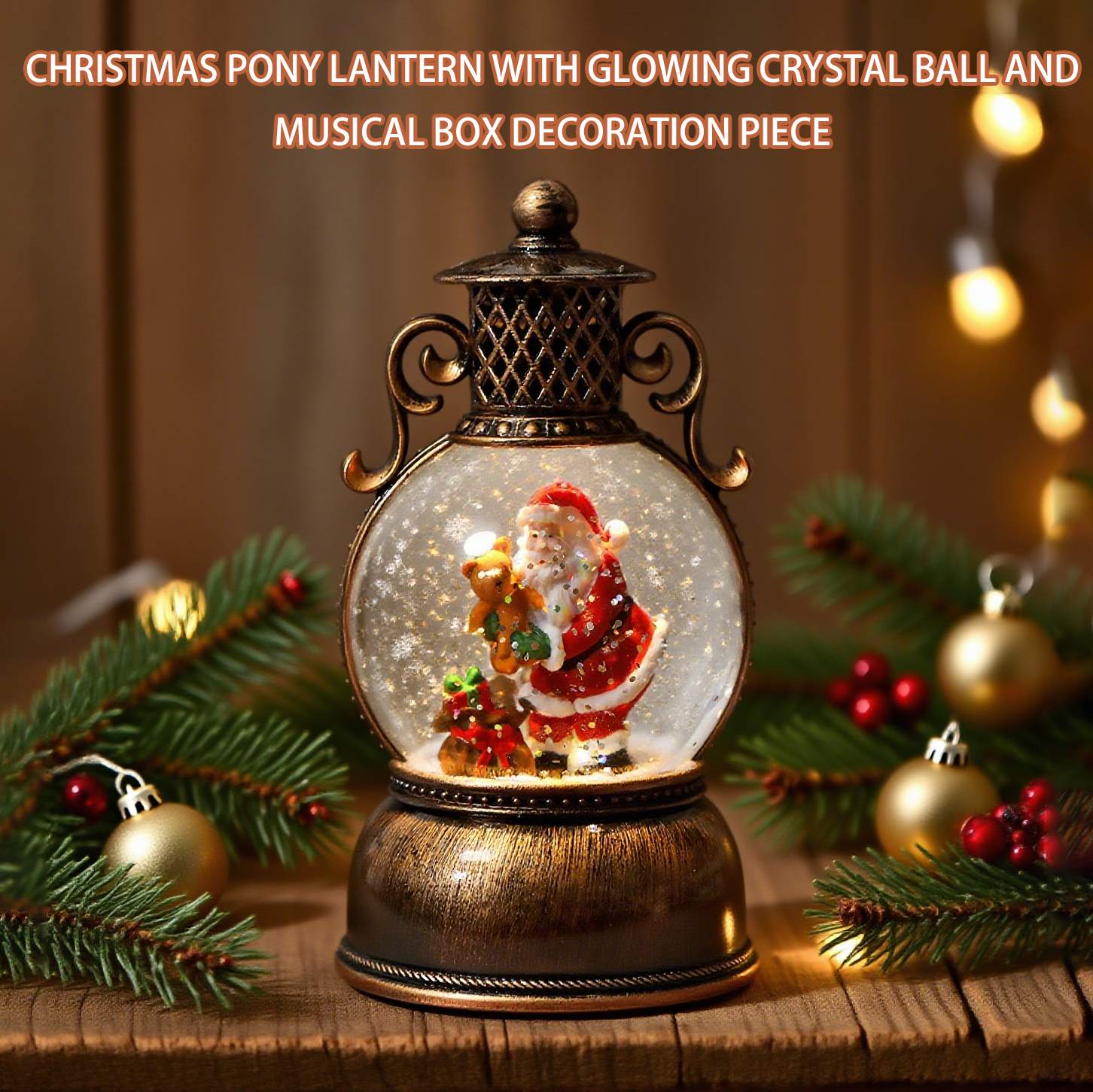 Product photo of Classic Santa Snow Globe Lantern with Music from its Lazada listing