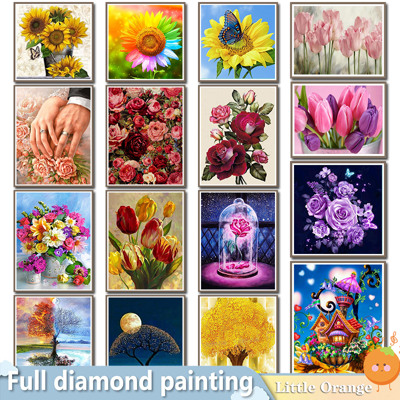 Little Orange] 5D Diamond Painting Set BTS Diamond Painting Full Drill  Tools DIY Home Decor 30*40CM