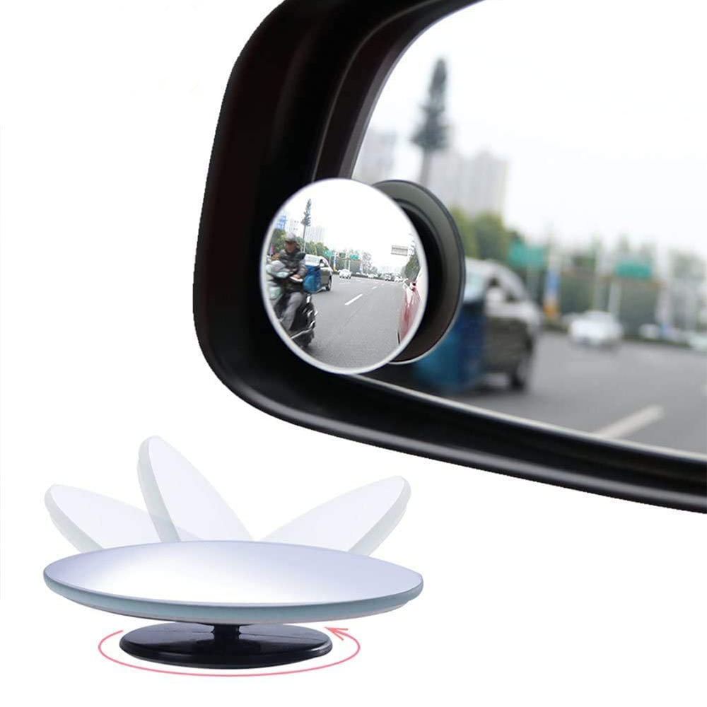 4PC Rimless HD vetro grandangolare 360°Canvex Mirror Blind Spot Specchio 