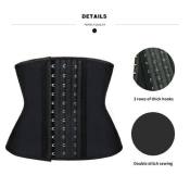 9 Boned short torso Latex waist trainer corset