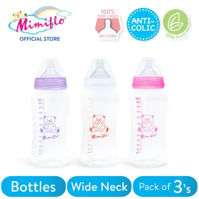 Mimiflo® Wide Neck PP Feeding Bottles (12oz) - PACK OF 3's (2)