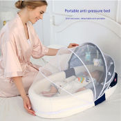 Portable Baby Cosleeper Bed with Pillow - 