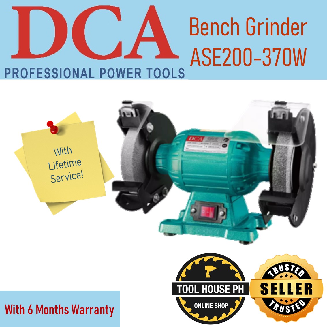 DCA Bench Grinder ASE200-370W Presyo 4,400 Piso*Libreng Shipping