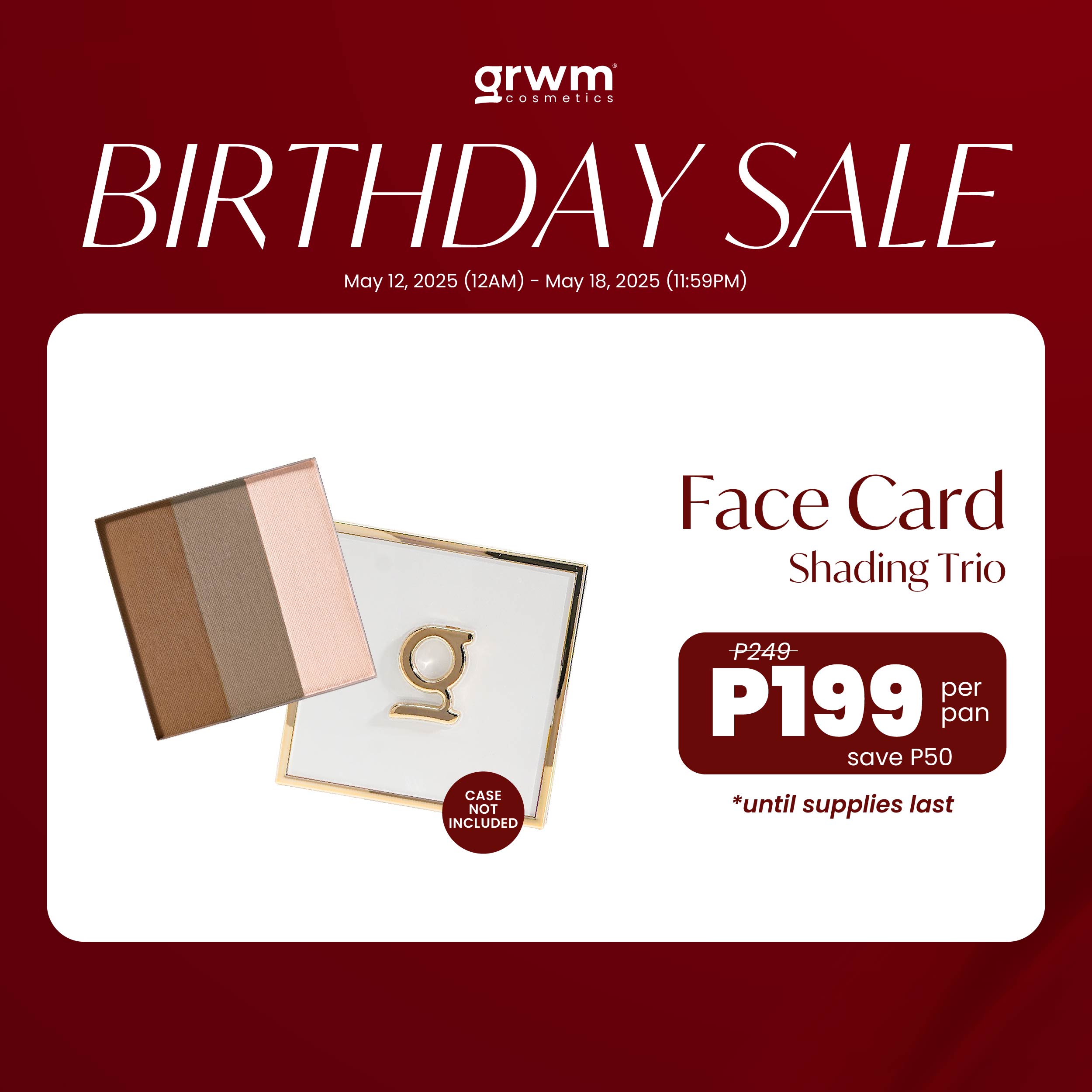 Discount on GRWM Cosmetics  shoes - SKU: GRWM Cosmetics Face Card - Shading Trio [case not included]