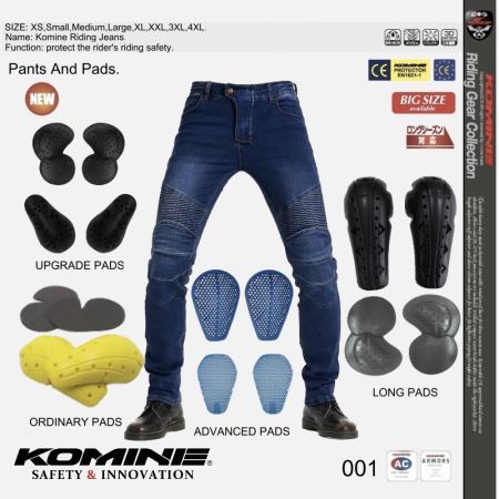 KOMINE Hot Sale Motorcycle Jeans, Stylish and Stretchy Pants