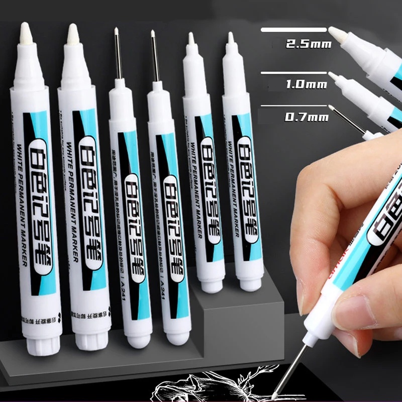 Great Choice Products 6Pc White Paint Pen Marker Waterproof Permanent Car  Tire Lettering Rubber Letter