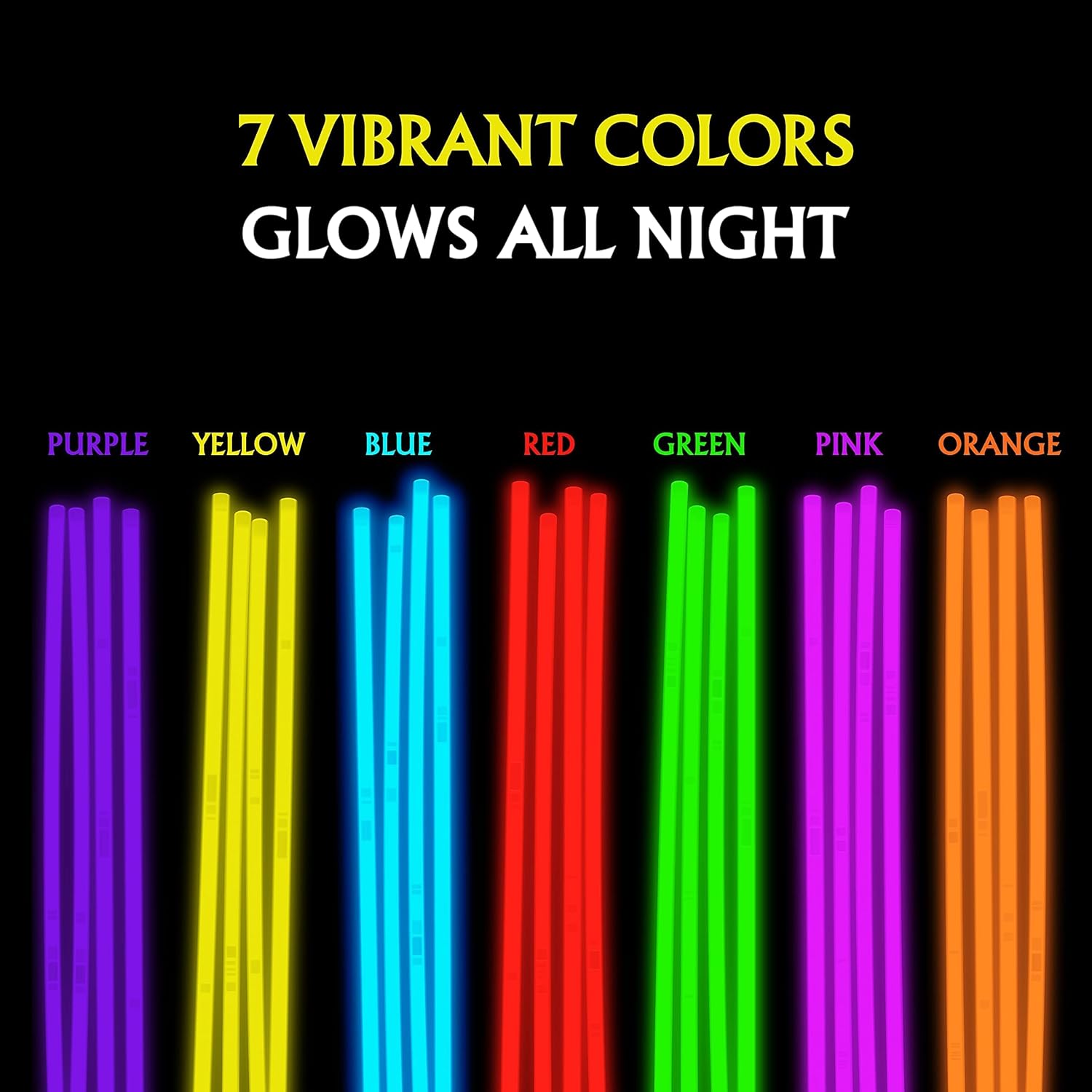 25x 6 inch 1.5cm Thick Glow Sticks - Single or Mixed Colour 6