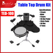 Bansid Electronic Table Top Drum Kit with Built-in Speakers