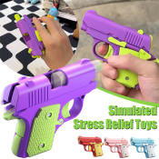 3D Mini 1911 Model Toy Gun Pistols for Boys Kids Toy Bullets No Fire Rubber Band Launcher Collection Gift