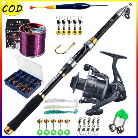 "Saltwater Fishing Set with Spinning Rod and Fishing Wheel"