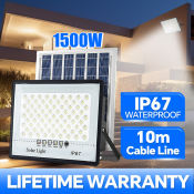 1500W Solar Flood Light with Remote Control and IP67 Protection