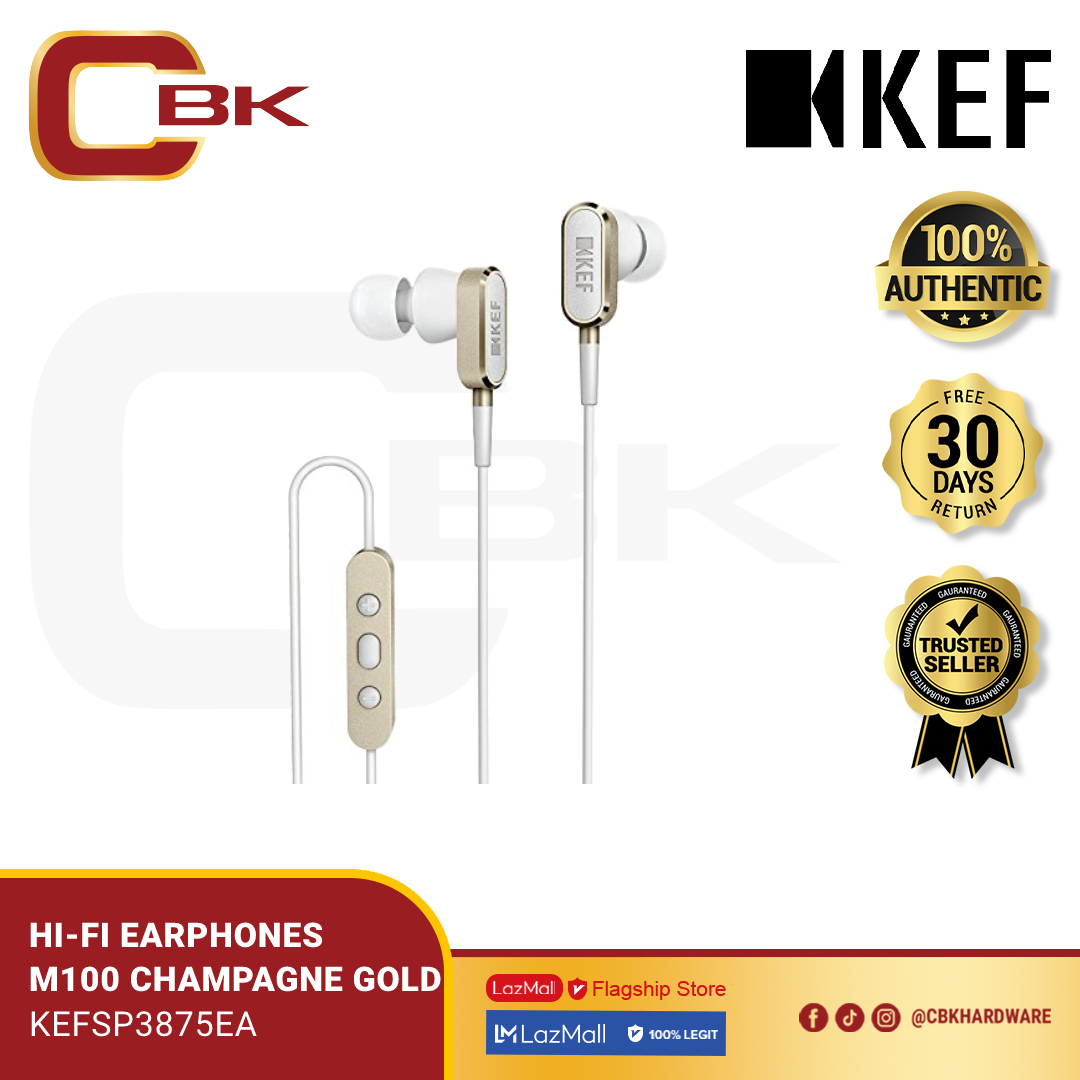 KEF HI-FI Ear-Phones M100 (Champagne Gold)