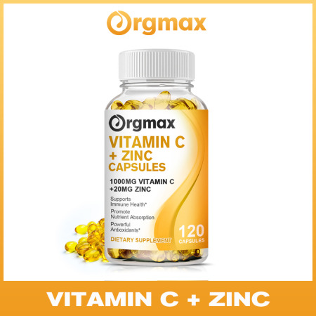 Orgmax Vitamin C with Zinc Capsules - Immune Support