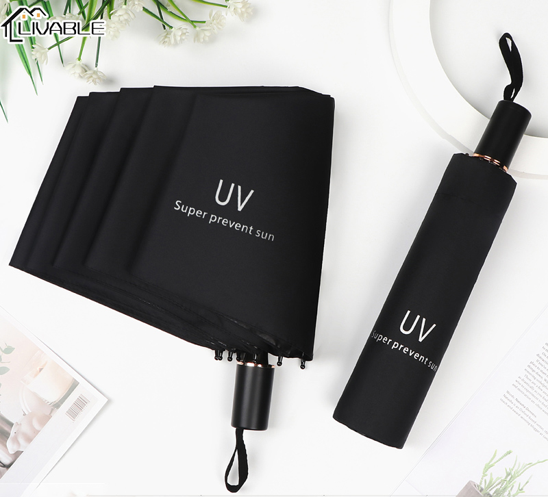 LIVABLE UV Protection Umbrella Automatic Folding Umbrellas Rain Sunscreen Umbrella Men Women Portable Travel Umbrellas - Image 3