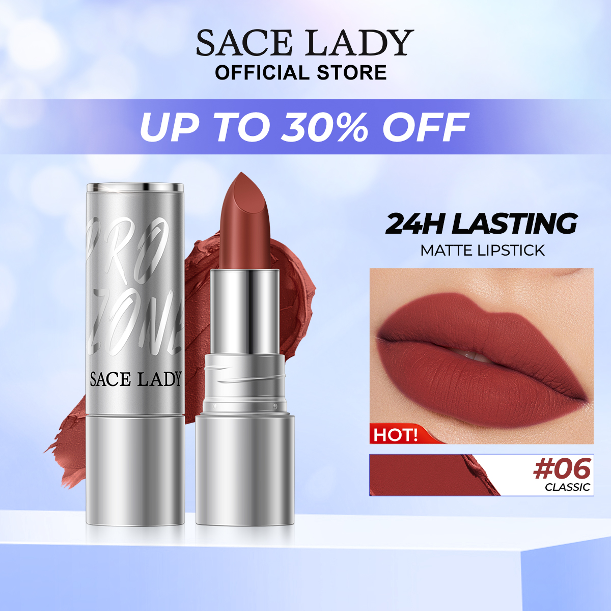 Discount on SACE LADY  shoes - SKU: SACE LADY Matte Lipstick 24H Lasting Waterproof Lip Tint Non-stick Cup High Pigmented Silky Lips Mak