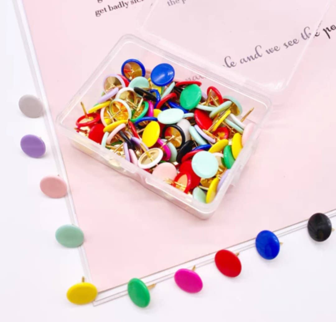 Home Office Colorful Drawing Pins Cork Board Push Pin Tumbtacks Office Supplies | School Supplies BG-7