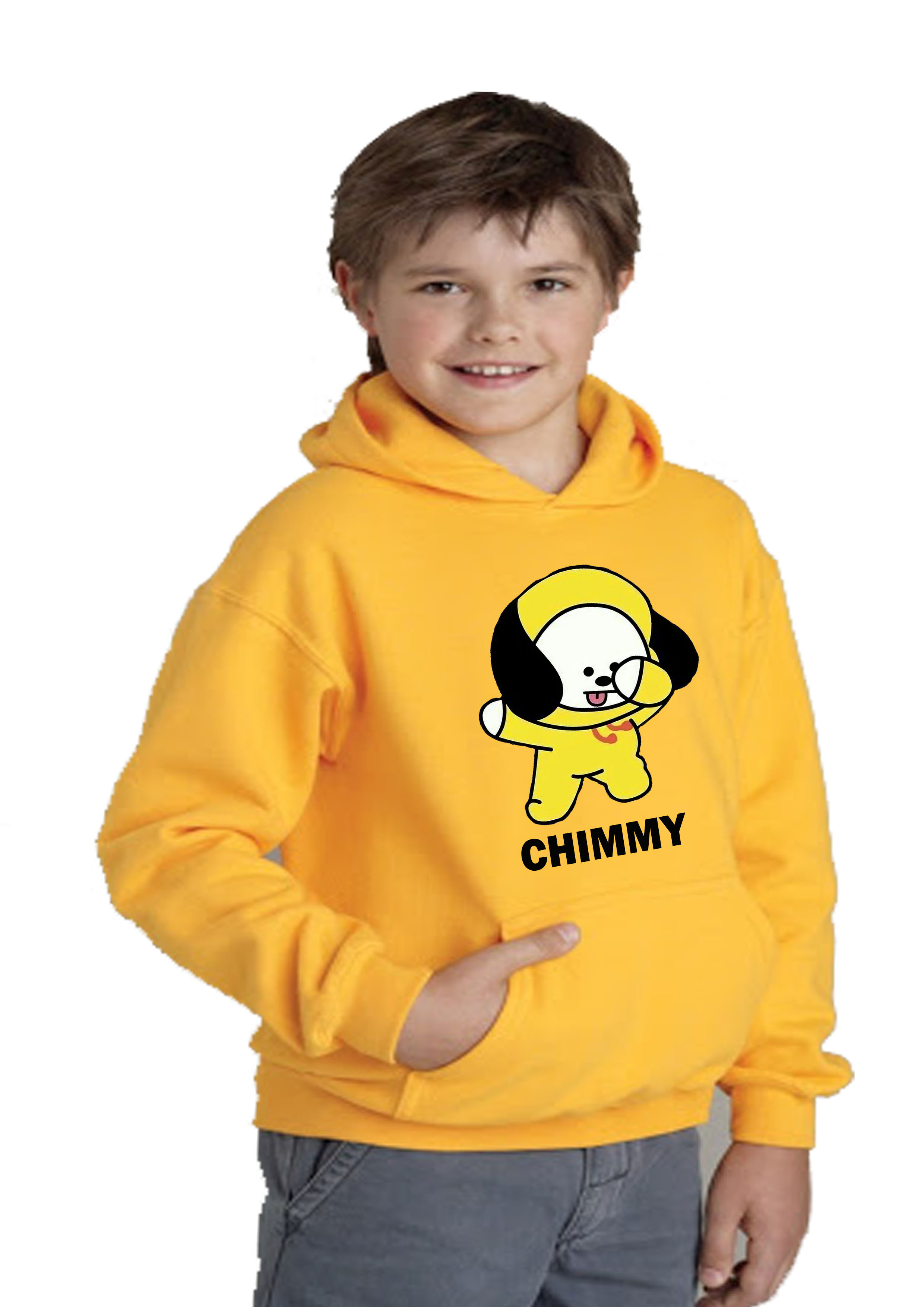 BT21 Official CHIMMY Costume Hoodie Zip Up Bts Roupas, Moletons ...