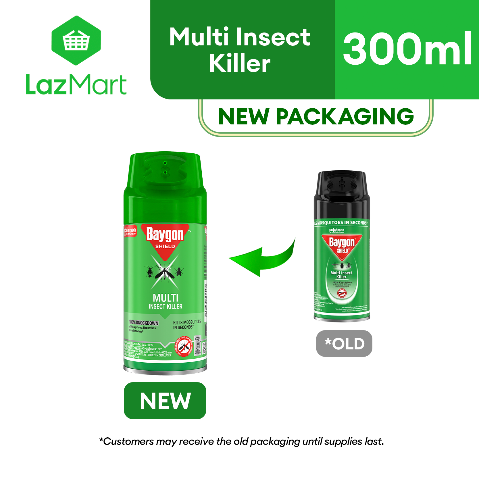 Baygon Shield Multi Insect Killer 300ml