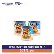 Bravo Sweetened Condensed Milk 390g Set of 3