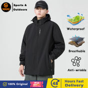VUUG Lightweight Waterproof Men's Hooded Outdoor Jacket (M-4XL)