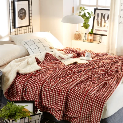 Mini Home Textiles Double Layers Smooth As Milk Blanket Throw Plush Warm Sleeping Blanket for Autumn Winter Blanket (1)
