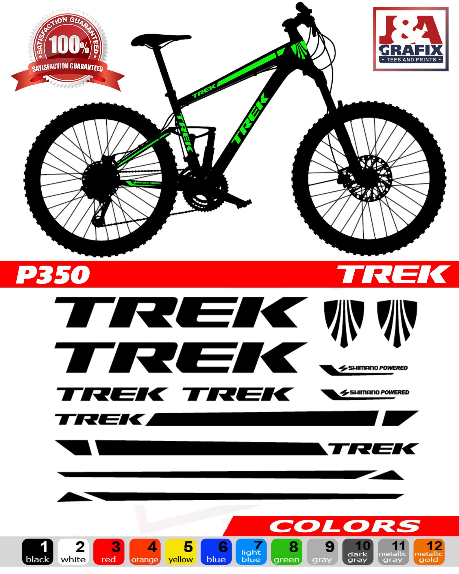 trek bike stickers