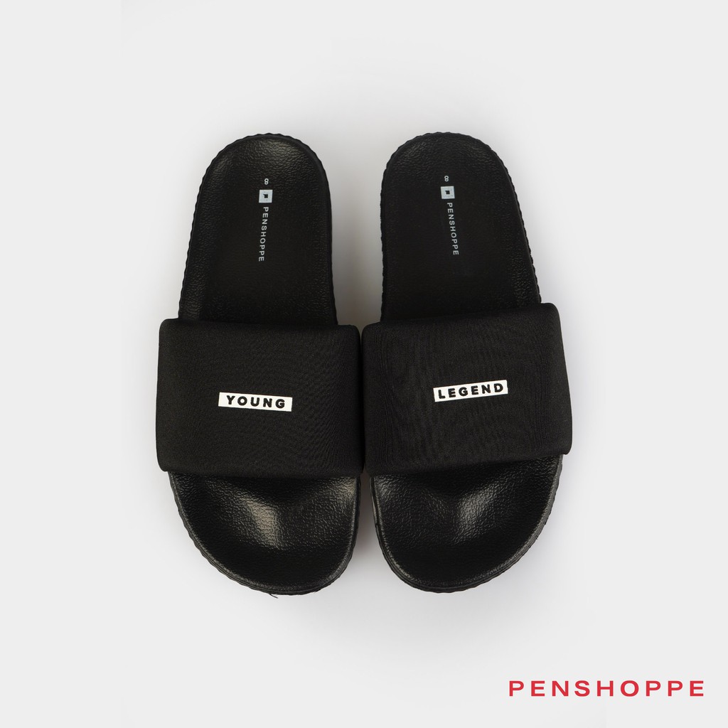 penshoppe slippers black