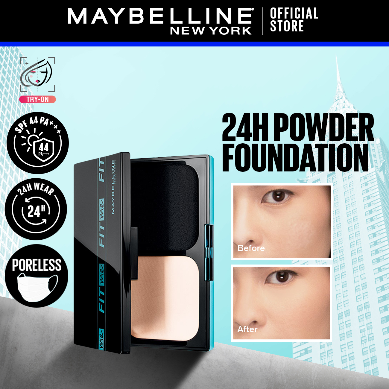 Discount on Maybelline  shoes - SKU:  Fit Me 24hr Powder Foundation - Long Lasting, Wat