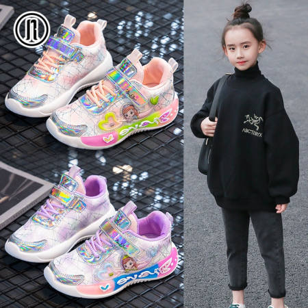 Rubber shoes for kids girl cartoon Velcro kids shoes for girls up sneakers for girl Children's Shoes