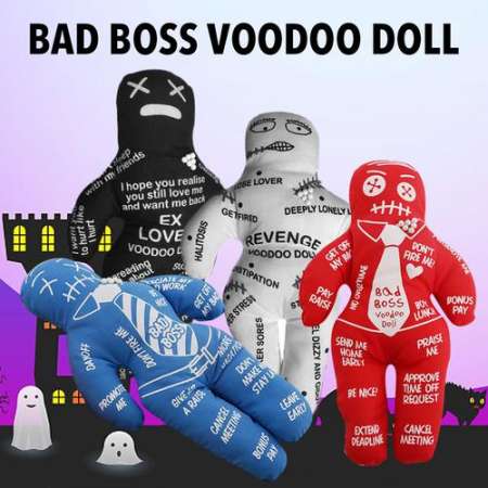 Bad Voodoo Doll Personalized Polyester Doll Holiday Gifts Voodoo Doll Personalized Revenge Voodoo Doll Bad Boss Curse Doll Doll Doll Cloth Doll Festival Gift