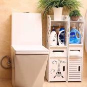 Toilet Storage Cabinet Bathroom Waterproof Shelf