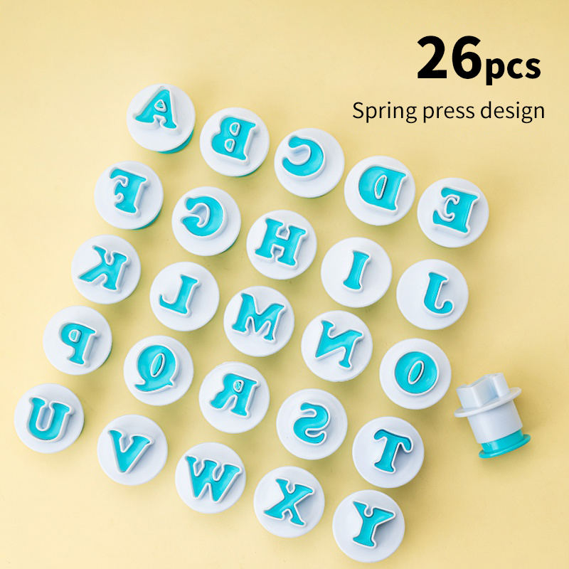 26pcs Push Easy Mini Upper&Lowercase alphabet letter Cookie Cutter