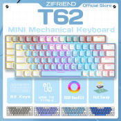 ZIFRIEND T62 Mini 63-Key RGB Mechanical Gaming Keyboard