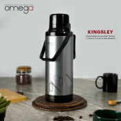 Omega Kingsley 2.2L Black Metal Vacuum Flask Gift Box