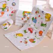 BINLU Double Layer Cotton Cartoon Face Towel