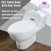 Lotus Ceramic Water Closet Toilet Bowl with Flush Set