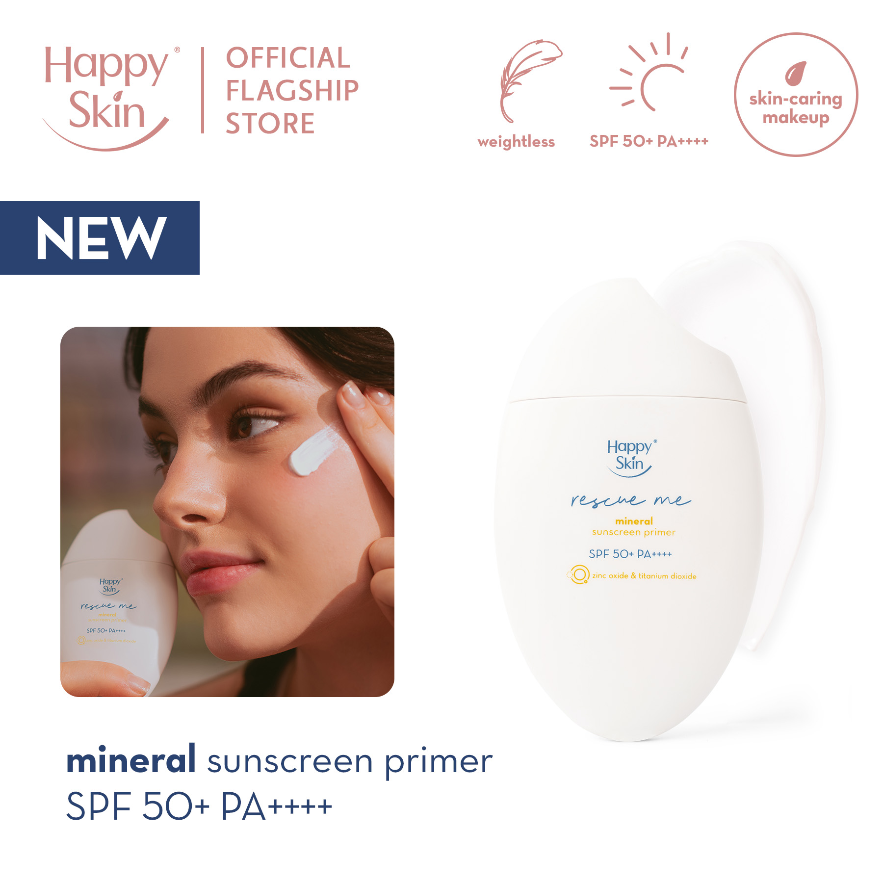 Discount on Happy Skin  shoes - SKU: Happy Skin Rescue Me Mineral Sunscreen Primer SPF 50+ PA++++