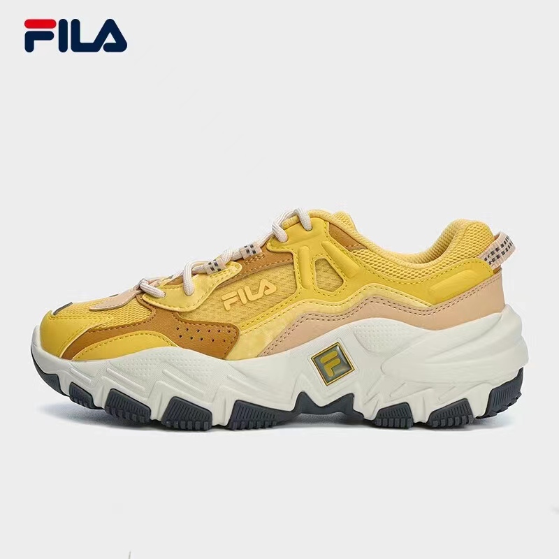 Yellow fila sneakers on sale womens