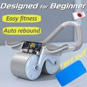 Abdominal Wheel Roller with Elbow Support and Knee Pad