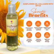 SUNFLOWER BEAUTY OIL with Collagen & Vitamin E 100% Natural