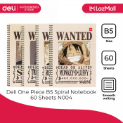 Deli N004 One Piece B5 Spiral Notebook 60 Sheets 1PC
