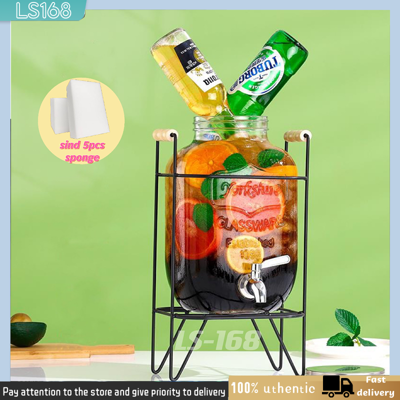3 in 1 5.2L Beverage Drinking Dispenser Rotating Detachable Water Liquid  Container Fridge Cold Kettle Fruit Juice Maker Bar Tool - AliExpress