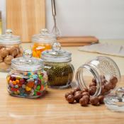 DELISOGA Glass Storage Jars for Food Preservation, Multiple Sizes