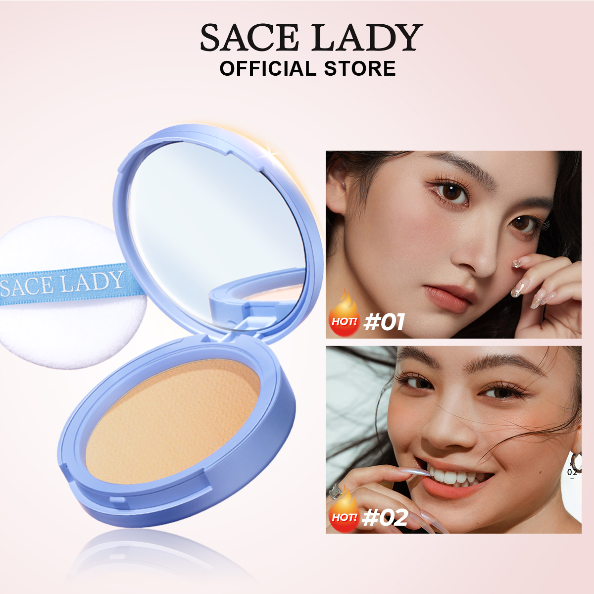 Discount on SACE LADY  shoes - SKU: SACE LADY Matte Face Powder Waterproof Oil Control Long Lasting Flawless Setting Powder Face Makeup 