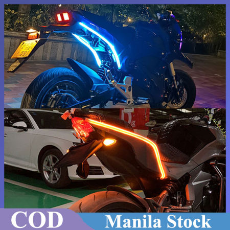 2Pcs LED Motorcycle Turn Signal & DRL Light Strip