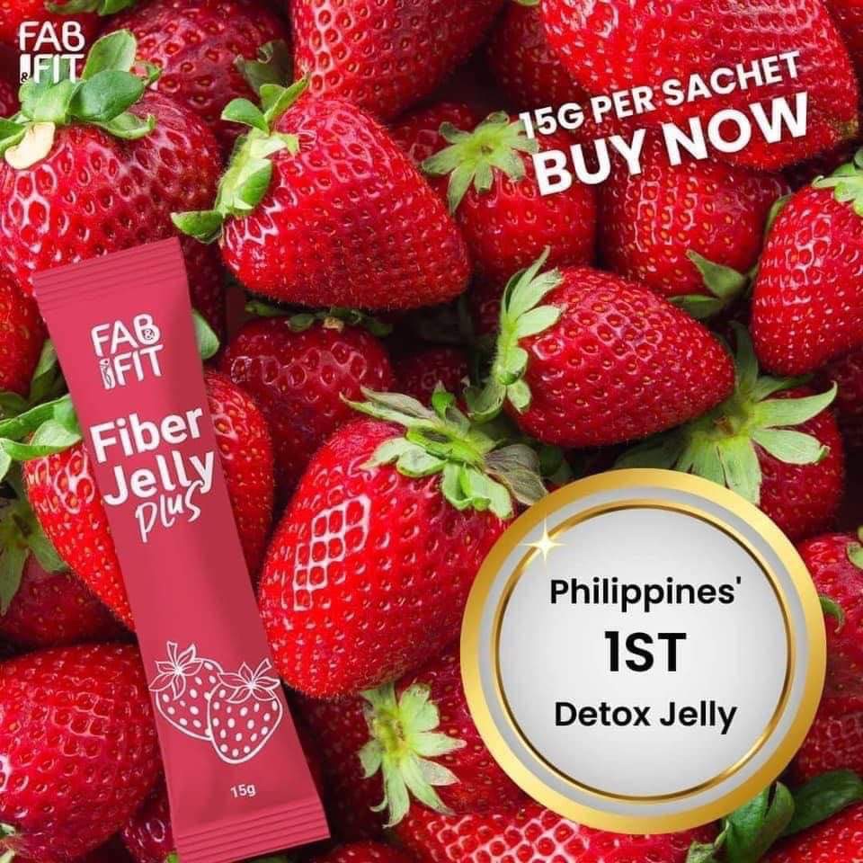  Fab and Fit Fiber Jelly Plus Strawberry, 10 Sachets