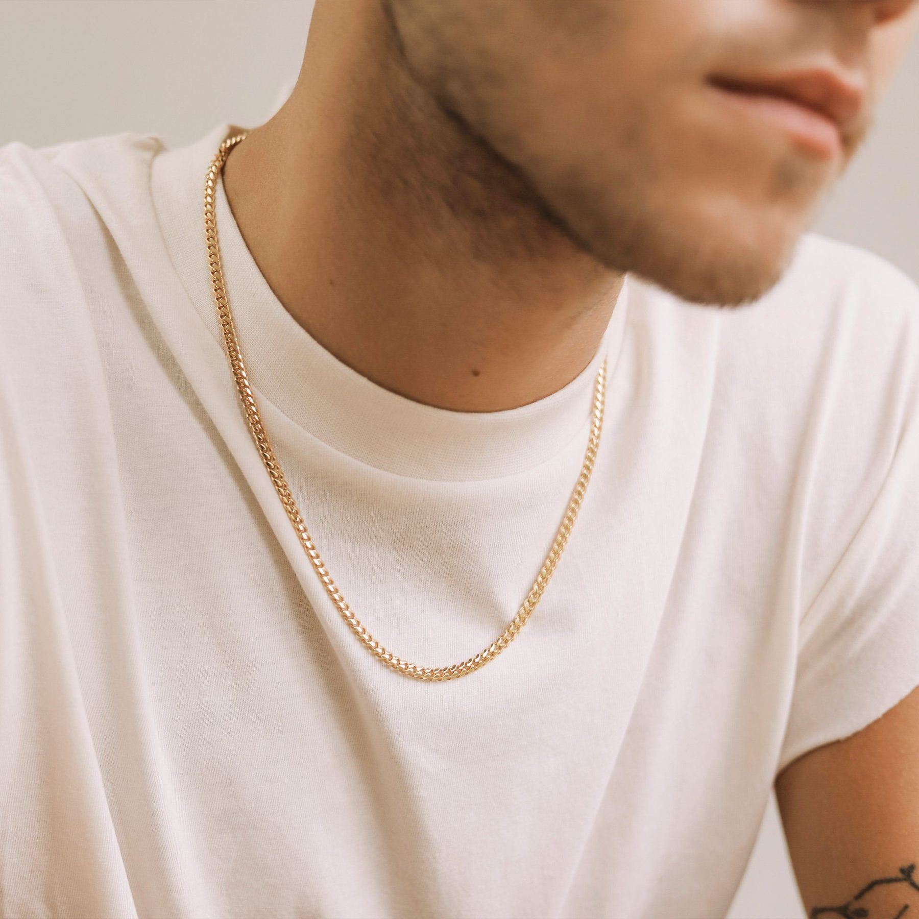 2mm Miami Cuban Link Chain Necklace 