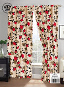 Flower Style Door Curtain, 100x140cm, Cotton+Polyester, Kurtina